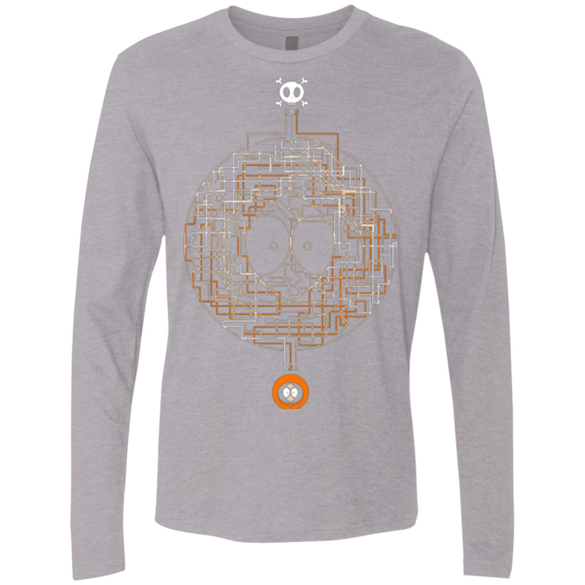 T-Shirts Heather Grey / Small LABYRINTH OF DEATH Men's Premium Long Sleeve