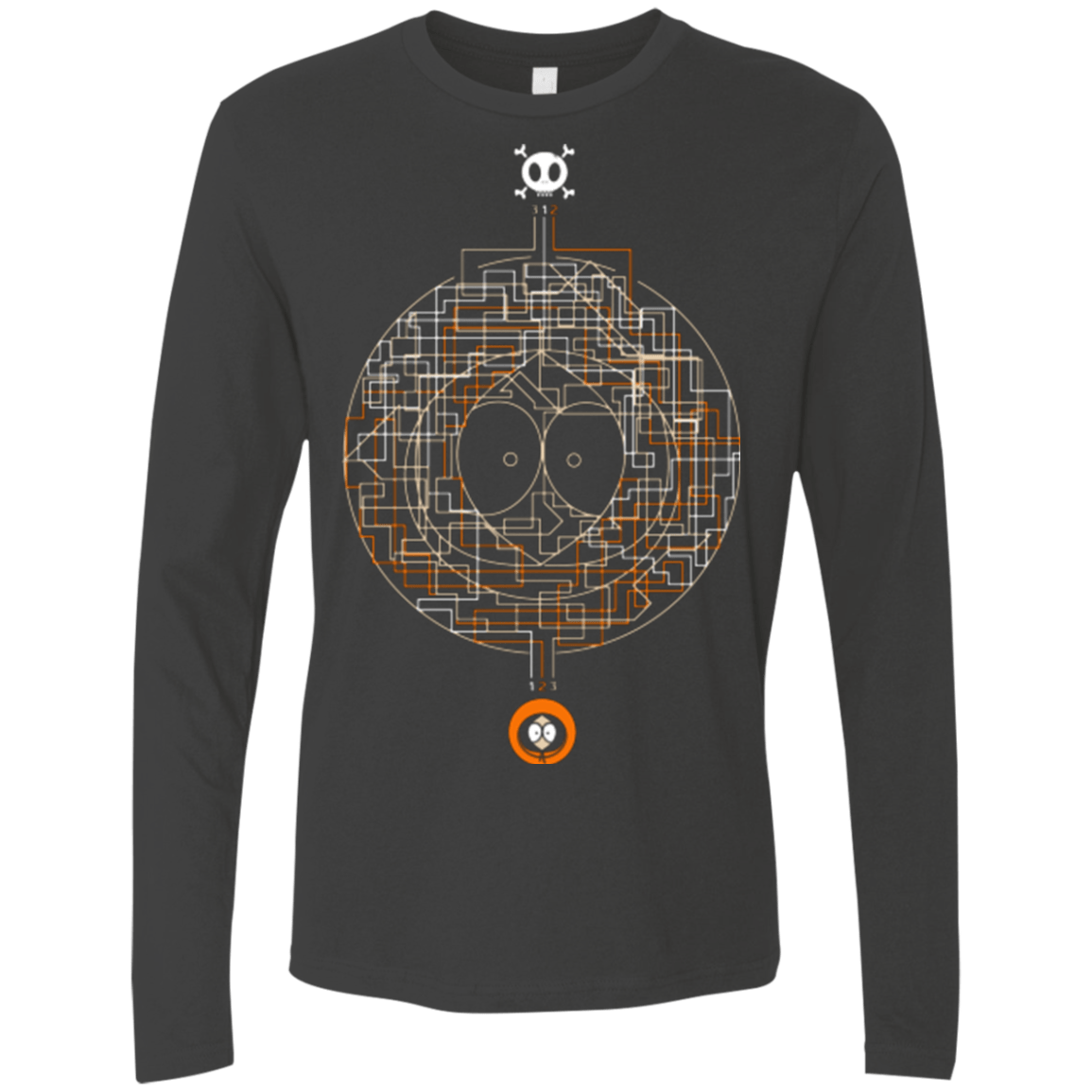 T-Shirts Heavy Metal / Small LABYRINTH OF DEATH Men's Premium Long Sleeve