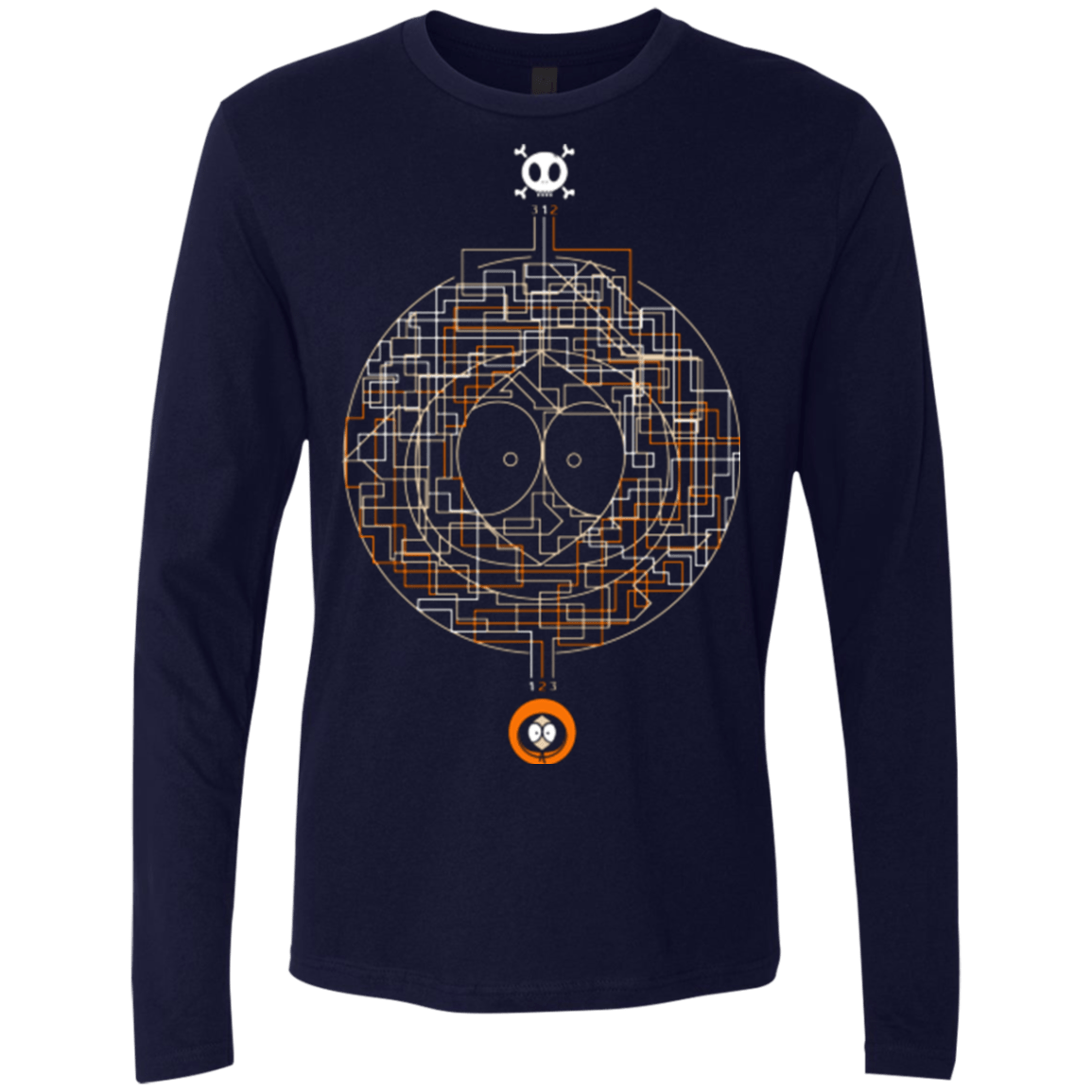 T-Shirts Midnight Navy / Small LABYRINTH OF DEATH Men's Premium Long Sleeve