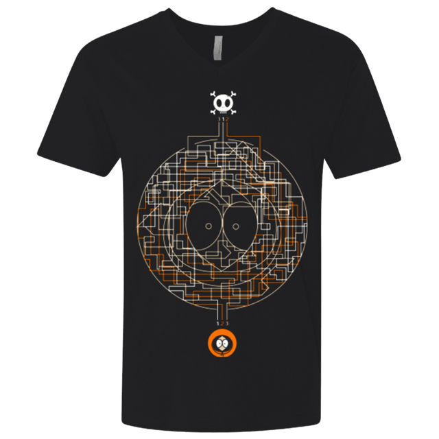 T-Shirts Black / X-Small LABYRINTH OF DEATH Men's Premium V-Neck