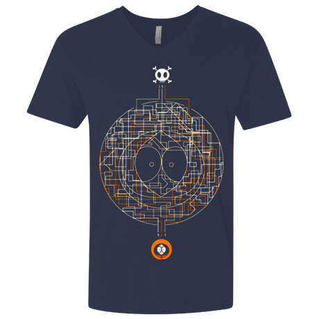 T-Shirts Midnight Navy / X-Small LABYRINTH OF DEATH Men's Premium V-Neck