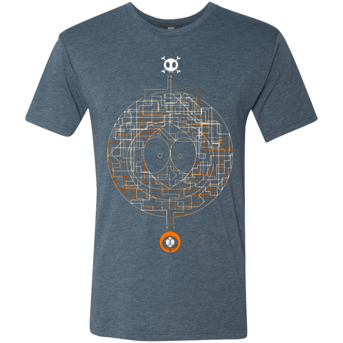 T-Shirts Indigo / Small LABYRINTH OF DEATH Men's Triblend T-Shirt