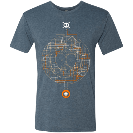 T-Shirts Indigo / Small LABYRINTH OF DEATH Men's Triblend T-Shirt