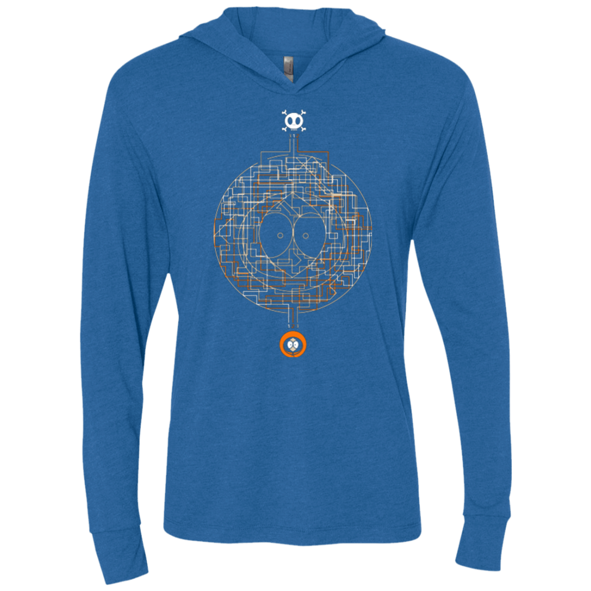 T-Shirts Vintage Royal / X-Small LABYRINTH OF DEATH Triblend Long Sleeve Hoodie Tee