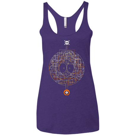 T-Shirts Purple / X-Small LABYRINTH OF DEATH Women's Triblend Racerback Tank