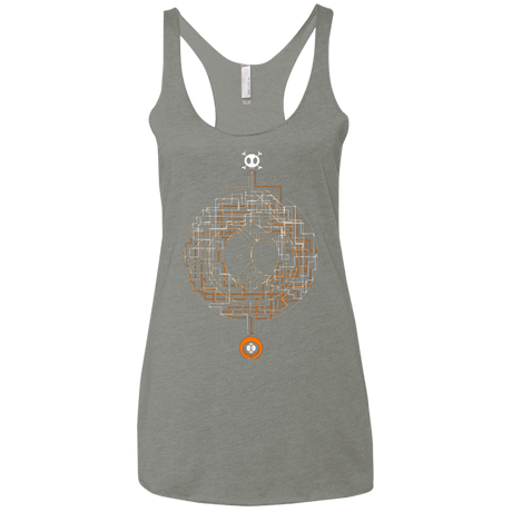 T-Shirts Venetian Grey / X-Small LABYRINTH OF DEATH Women's Triblend Racerback Tank