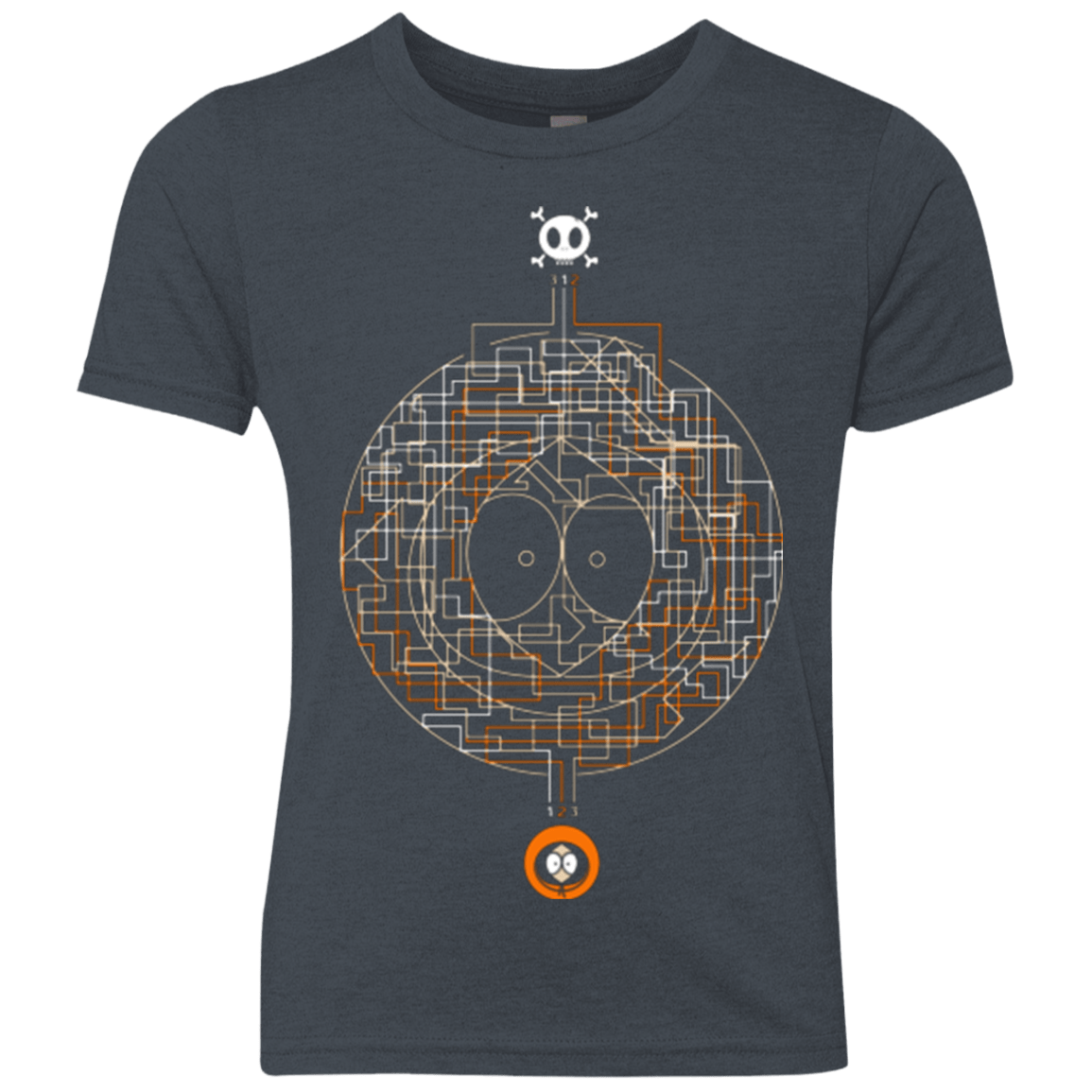 T-Shirts Vintage Navy / YXS LABYRINTH OF DEATH Youth Triblend T-Shirt