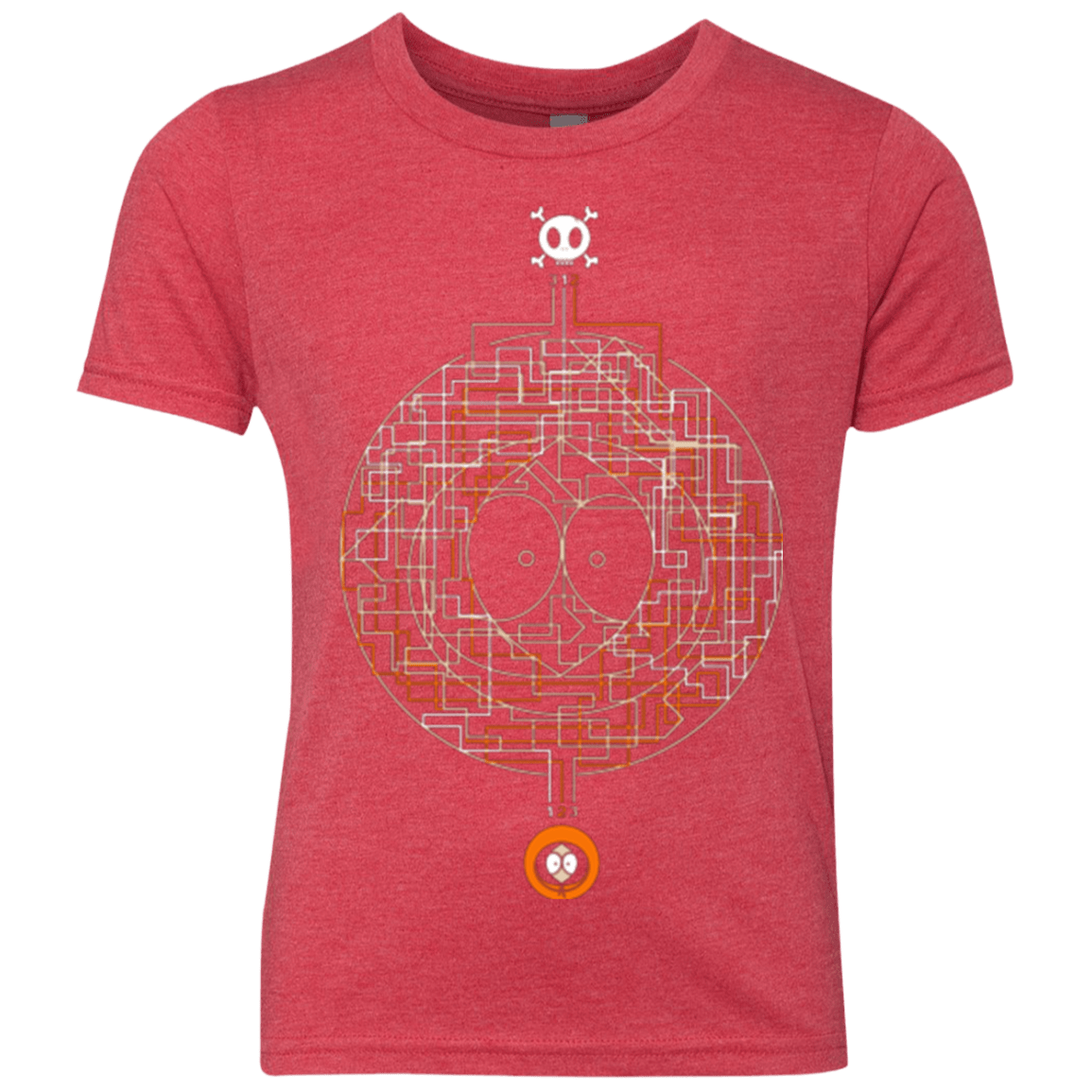 T-Shirts Vintage Red / YXS LABYRINTH OF DEATH Youth Triblend T-Shirt