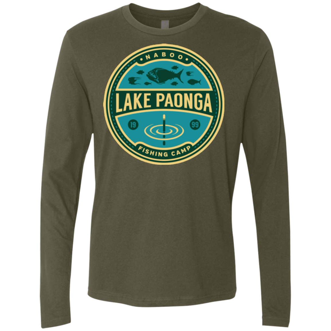 T-Shirts Military Green / Small Lake Paonga Fishing Camp Men's Premium Long Sleeve