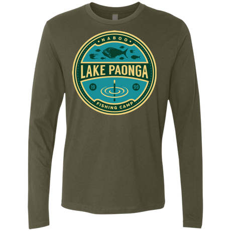 T-Shirts Military Green / Small Lake Paonga Fishing Camp Men's Premium Long Sleeve