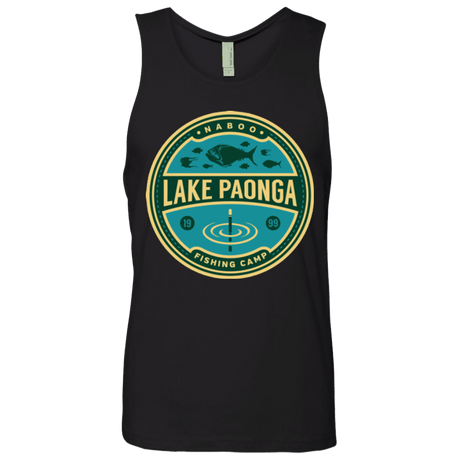 T-Shirts Black / Small Lake Paonga Fishing Camp Men's Premium Tank Top