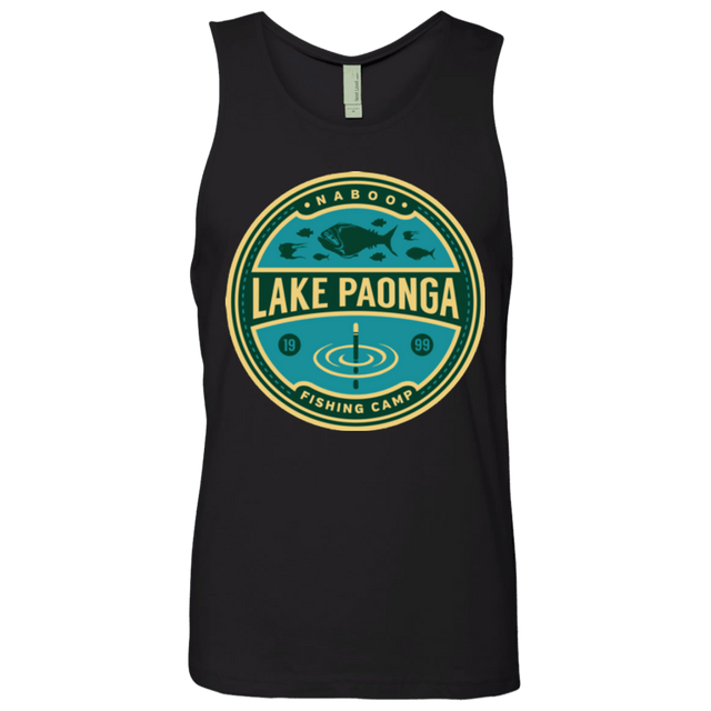 T-Shirts Black / Small Lake Paonga Fishing Camp Men's Premium Tank Top