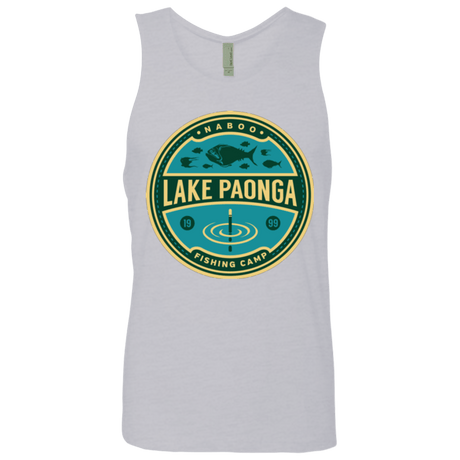 T-Shirts Heather Grey / Small Lake Paonga Fishing Camp Men's Premium Tank Top