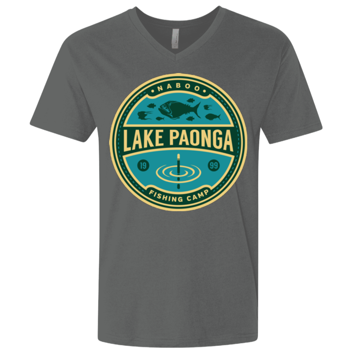 T-Shirts Heavy Metal / X-Small Lake Paonga Fishing Camp Men's Premium V-Neck