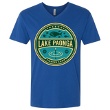 T-Shirts Royal / X-Small Lake Paonga Fishing Camp Men's Premium V-Neck