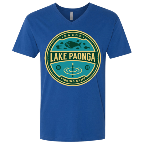 T-Shirts Royal / X-Small Lake Paonga Fishing Camp Men's Premium V-Neck