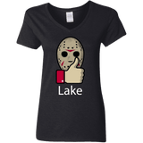 T-Shirts Black / S Lake Women's V-Neck T-Shirt