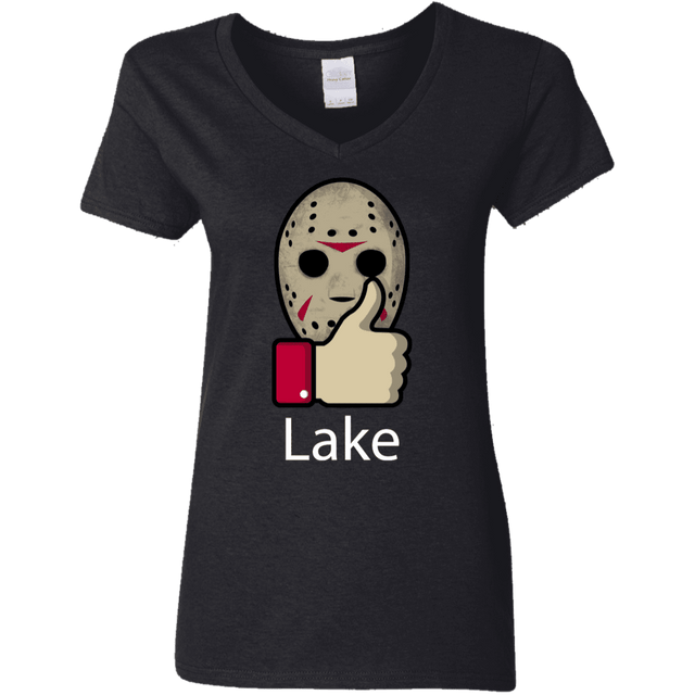 T-Shirts Black / S Lake Women's V-Neck T-Shirt