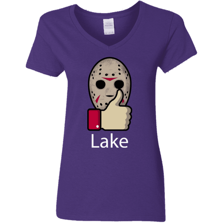 T-Shirts Purple / S Lake Women's V-Neck T-Shirt