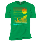 T-Shirts Kelly Green / YXS Landscape Painted With Tea Boys Premium T-Shirt