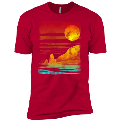 T-Shirts Red / YXS Landscape Painted With Tea Boys Premium T-Shirt
