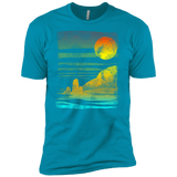 T-Shirts Turquoise / YXS Landscape Painted With Tea Boys Premium T-Shirt