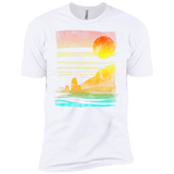 T-Shirts White / YXS Landscape Painted With Tea Boys Premium T-Shirt