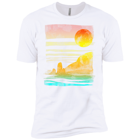 T-Shirts White / YXS Landscape Painted With Tea Boys Premium T-Shirt
