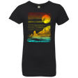 T-Shirts Black / YXS Landscape Painted With Tea Girls Premium T-Shirt
