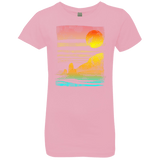 T-Shirts Light Pink / YXS Landscape Painted With Tea Girls Premium T-Shirt