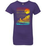 T-Shirts Purple Rush / YXS Landscape Painted With Tea Girls Premium T-Shirt