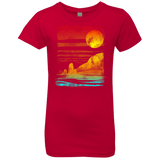 T-Shirts Red / YXS Landscape Painted With Tea Girls Premium T-Shirt