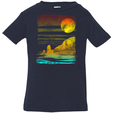 T-Shirts Navy / 6 Months Landscape Painted With Tea Infant Premium T-Shirt