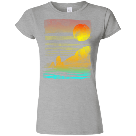 T-Shirts Sport Grey / S Landscape Painted With Tea Junior Slimmer-Fit T-Shirt