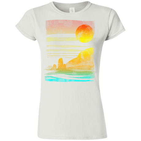 T-Shirts White / S Landscape Painted With Tea Junior Slimmer-Fit T-Shirt