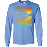 T-Shirts Carolina Blue / S Landscape Painted With Tea Men's Long Sleeve T-Shirt