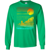 T-Shirts Irish Green / S Landscape Painted With Tea Men's Long Sleeve T-Shirt