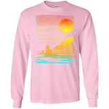 T-Shirts Light Pink / S Landscape Painted With Tea Men's Long Sleeve T-Shirt