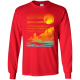 T-Shirts Red / S Landscape Painted With Tea Men's Long Sleeve T-Shirt