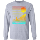 T-Shirts Sport Grey / S Landscape Painted With Tea Men's Long Sleeve T-Shirt