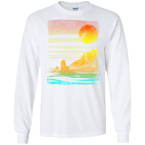 T-Shirts White / S Landscape Painted With Tea Men's Long Sleeve T-Shirt