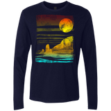 T-Shirts Midnight Navy / S Landscape Painted With Tea Men's Premium Long Sleeve