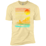 T-Shirts Banana Cream / X-Small Landscape Painted With Tea Men's Premium T-Shirt