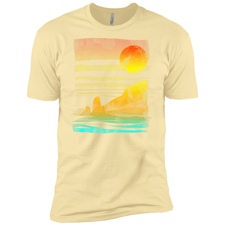 T-Shirts Banana Cream / X-Small Landscape Painted With Tea Men's Premium T-Shirt