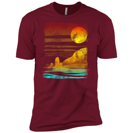 T-Shirts Cardinal / X-Small Landscape Painted With Tea Men's Premium T-Shirt