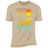 T-Shirts Sand / X-Small Landscape Painted With Tea Men's Premium T-Shirt