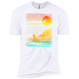 T-Shirts White / X-Small Landscape Painted With Tea Men's Premium T-Shirt