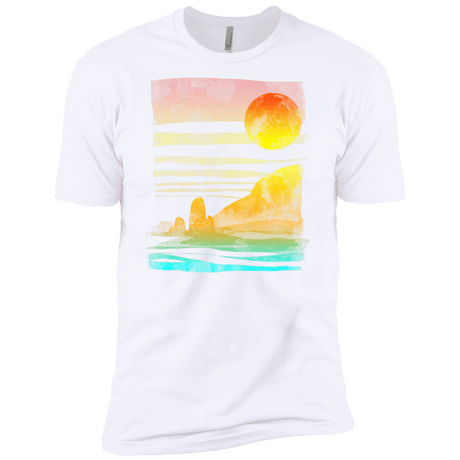 T-Shirts White / X-Small Landscape Painted With Tea Men's Premium T-Shirt