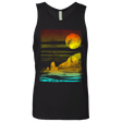 T-Shirts Black / S Landscape Painted With Tea Men's Premium Tank Top