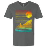 T-Shirts Heavy Metal / X-Small Landscape Painted With Tea Men's Premium V-Neck
